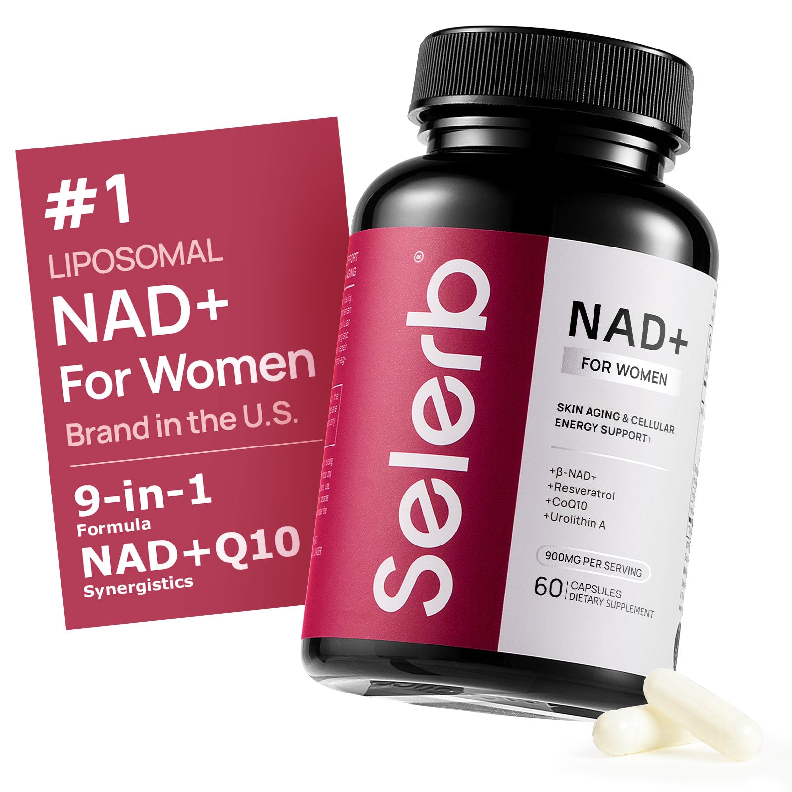 Selerb NAD+ Supplement for Women-60 Capsules Core