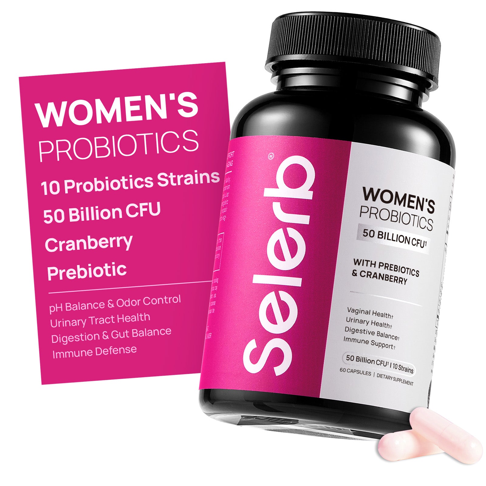 Selerb Probiotics for Women – Vaginal, Digestive & Urinary Health Support