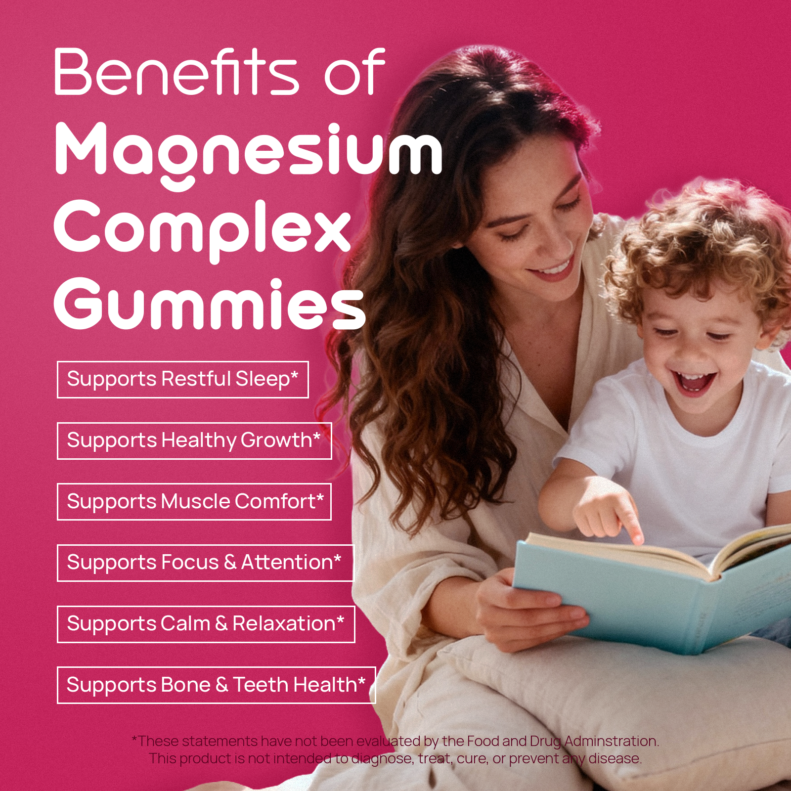 Selerb Magnesium Gummies for Kids & Adults  - 60 Gummies