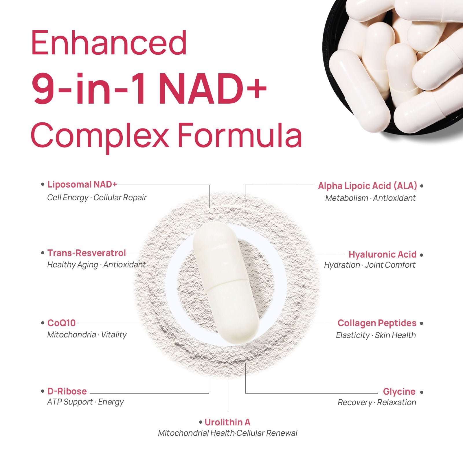 Selerb NAD+ Supplement for Women -60 Capsules Advanced