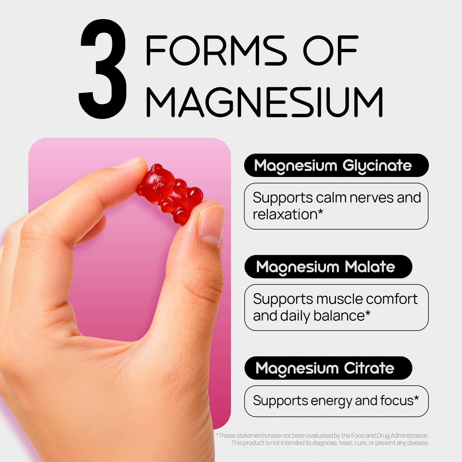 Selerb Magnesium Gummies for Kids & Adults  - 60 Gummies