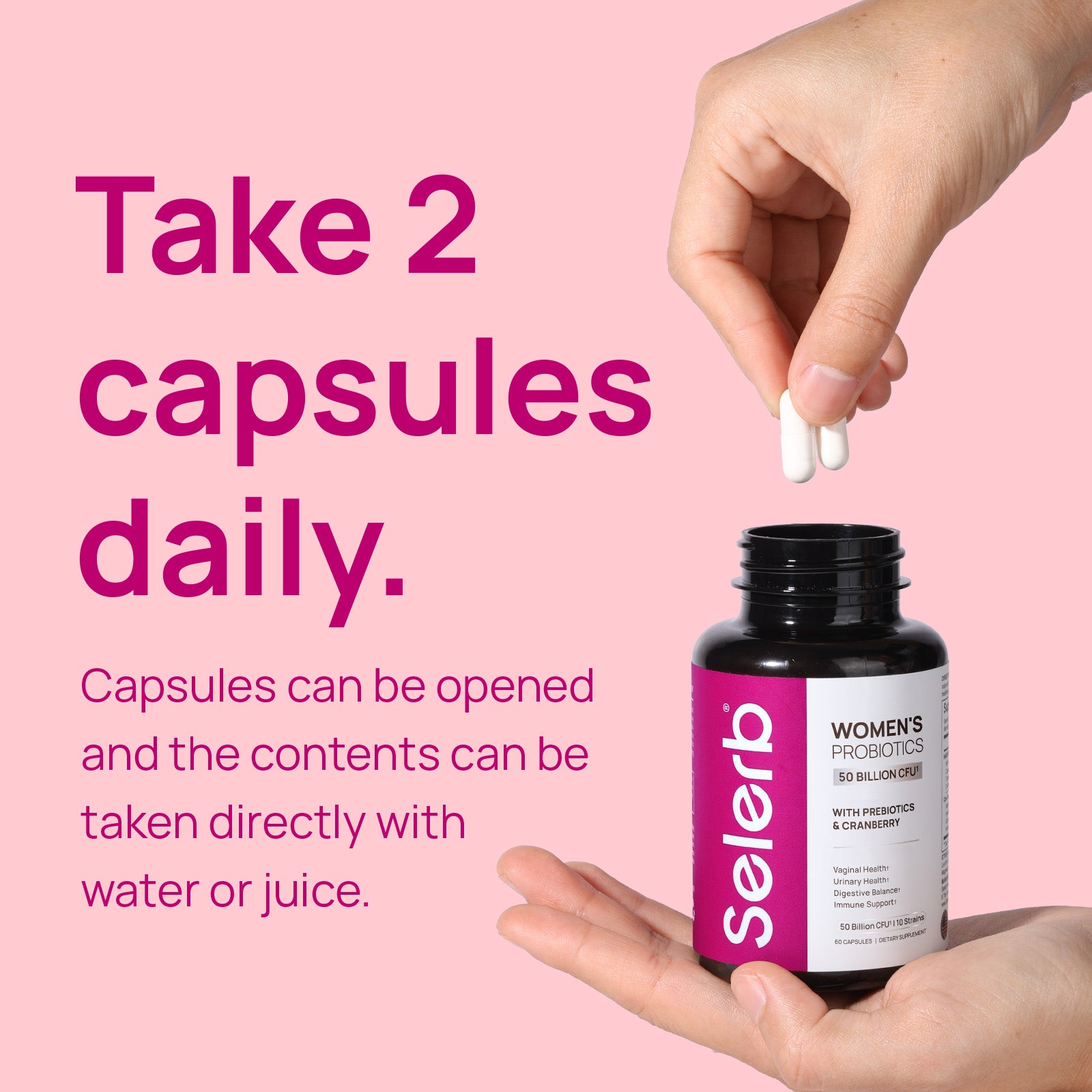 Selerb Probiotics for Women – Vaginal, Digestive & Urinary Health Support
