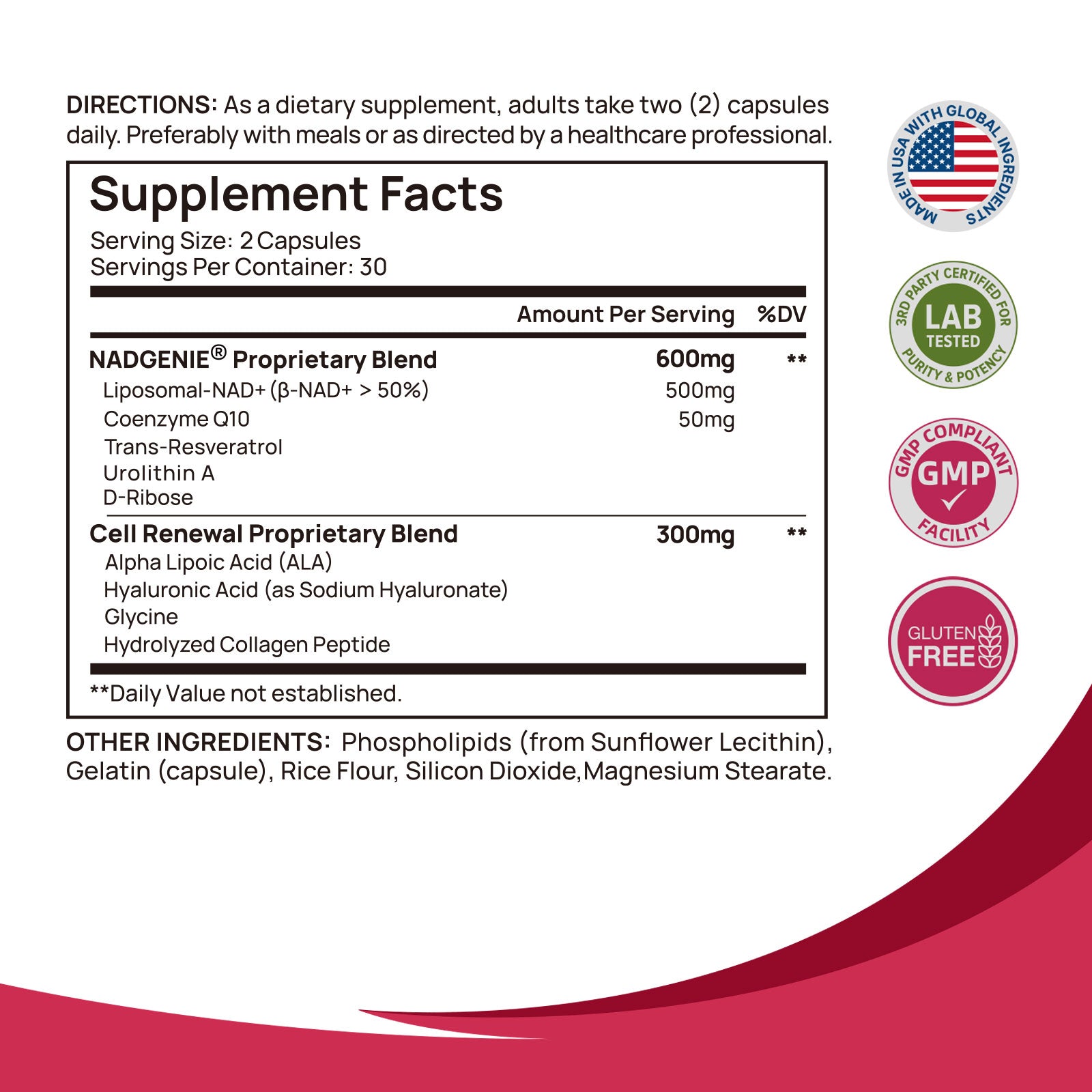 Selerb NAD+ Supplement for Women -60 Capsules Advanced